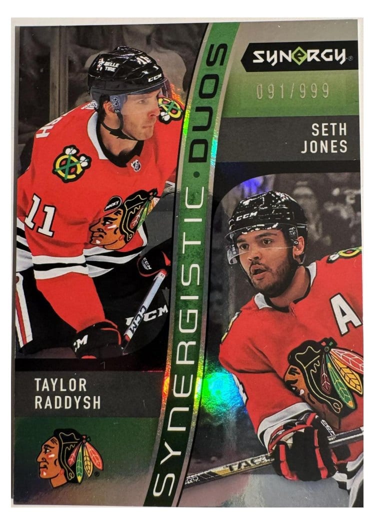 2023-24 Upper Deck Synergy Synergistic Duos Taylor Raddysh/Seth Jones #SD-5** card