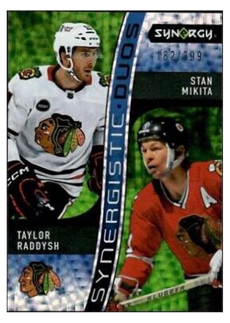 2023-24 Upper Deck Synergy Synergistic Duos Taylor Raddysh/Stan Mikita #SD-5 card