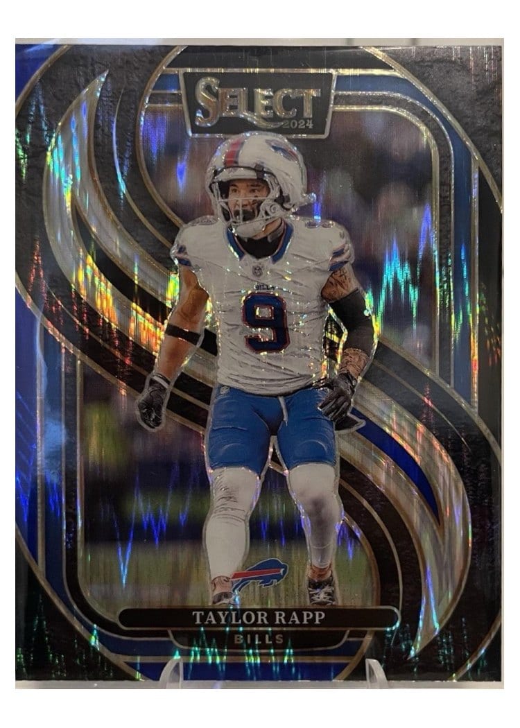 2024 Panini Select Base Set Taylor Rapp Black Blue Prizm Shock #195 card