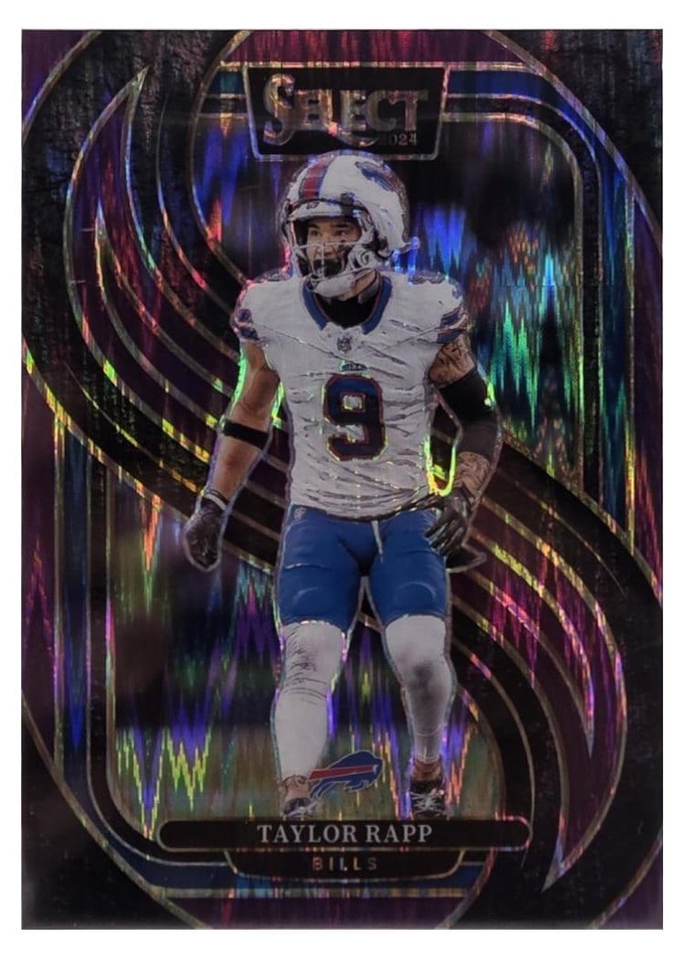 2024 Panini Select Base Set Taylor Rapp Purple Prizm Shock #195 card