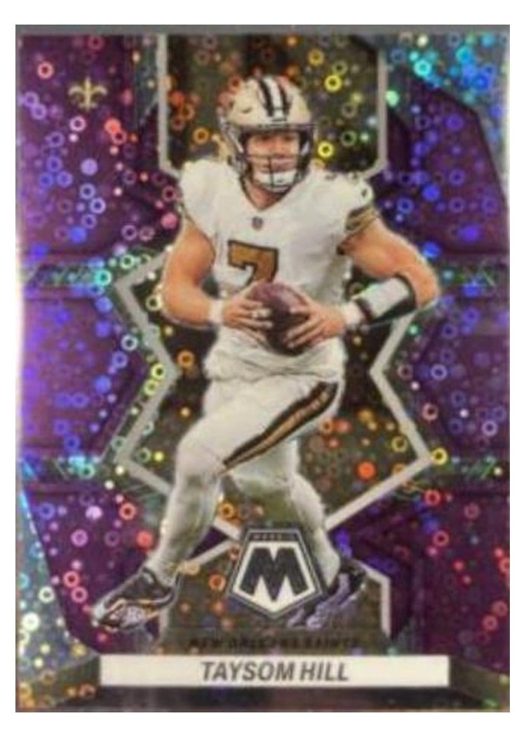 2022 Panini Mosaic Base Set Taysom Hill No Huddle Purple #139 card