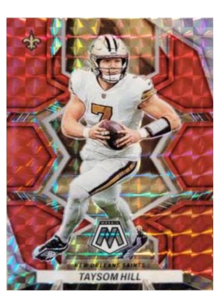 2022 Panini Mosaic Base Set Taysom Hill Red #139 card