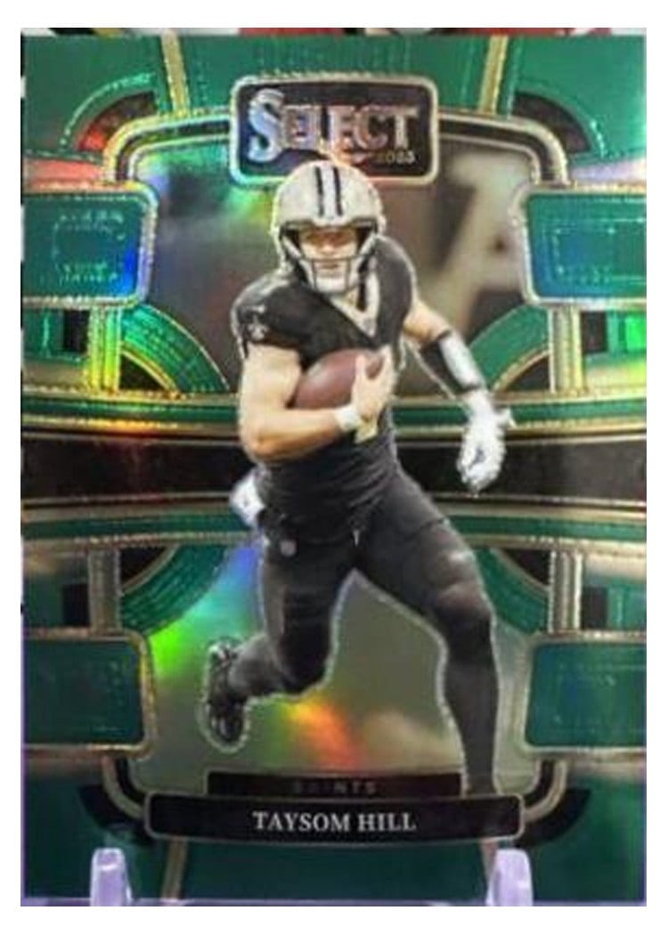 2023 Panini Select Base Set Taysom Hill Green Prizm #71 card