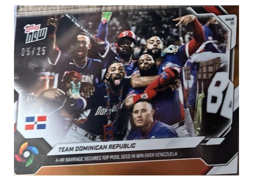 2026 Topps Now WBC Team Dominican Republic Orange #WB26