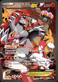 2015 Double Crisis Team Magma's Groudon-EX #15 card