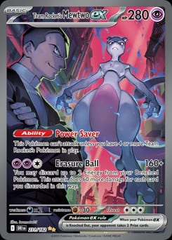 2025 Destined Rivals Team Rocket's Mewtwo ex #231 card