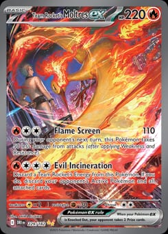 Team Rocket's Moltres ex Destined Rivals card