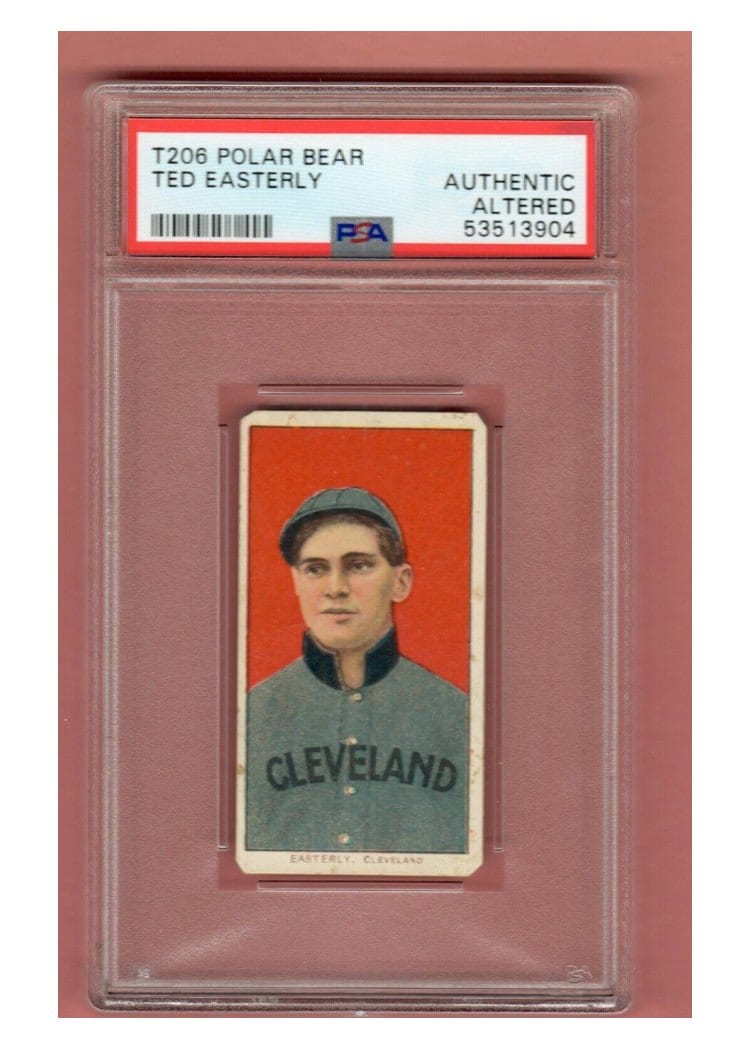1909 T206 Polar Bear Ted Easterly card