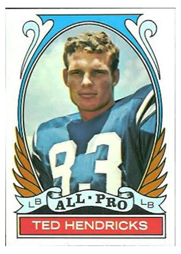 1972 Topps Ted Hendricks All Pro #281 card