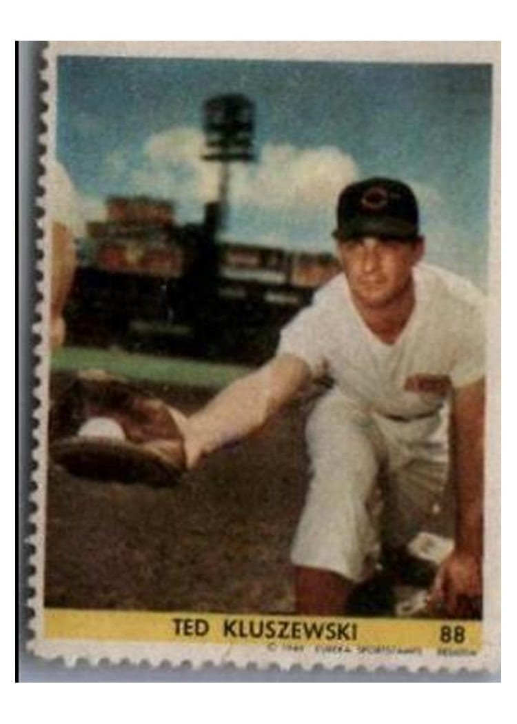 1949 Eureka Sportstamps Ted Kluszewski #88 card