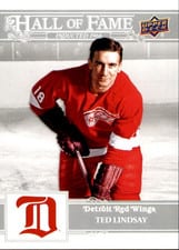 2025-26 Upper Deck Detroit Red Wings Centennial Hall of Famers (HOF) Ted Lindsay #123 card