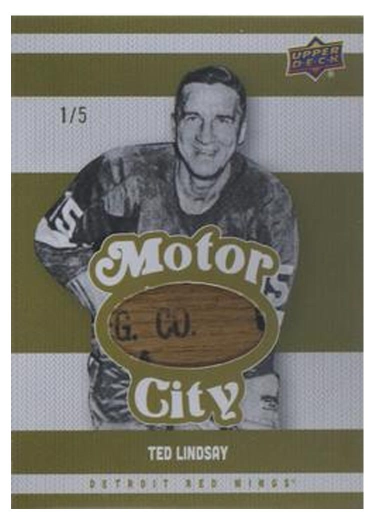 2025-26 Upper Deck Detroit Red Wings Centennial Motor City Premium Materials Ted Lindsay #MCM-TL card