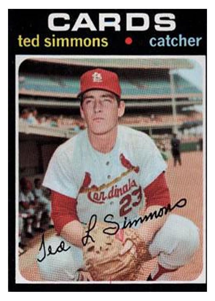 1971 Topps Ted Simmons #117 card