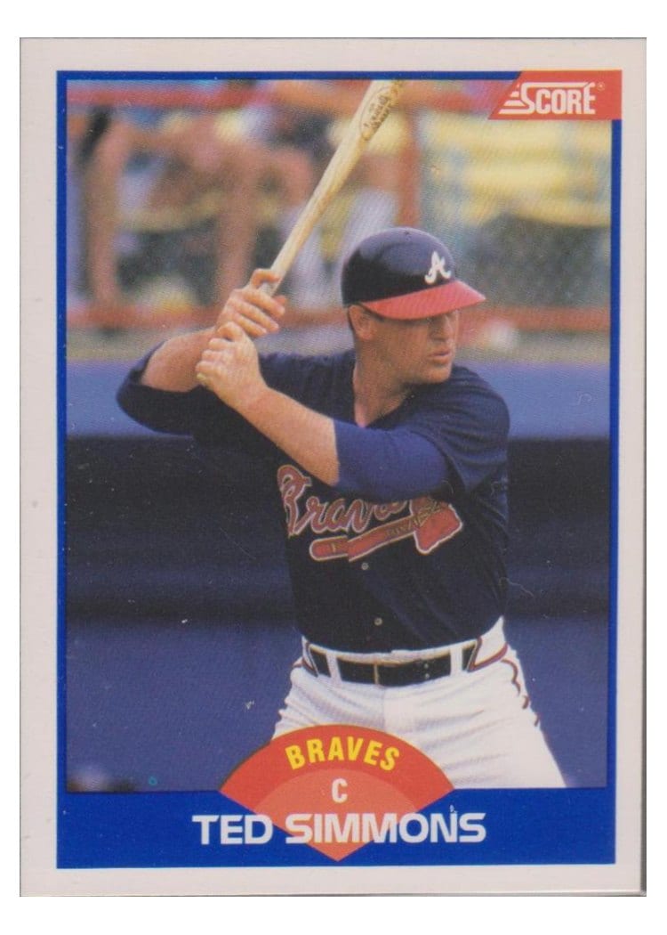 1989 Score Ted Simmons #611 card