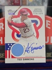 2025 Topps Heritage Bicentennial Autographed Relic Ted Simmons #BAR-TS card