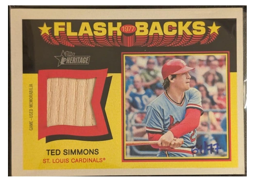 2026 Topps Heritage Flashback Relics Ted Simmons #FBR-TS card