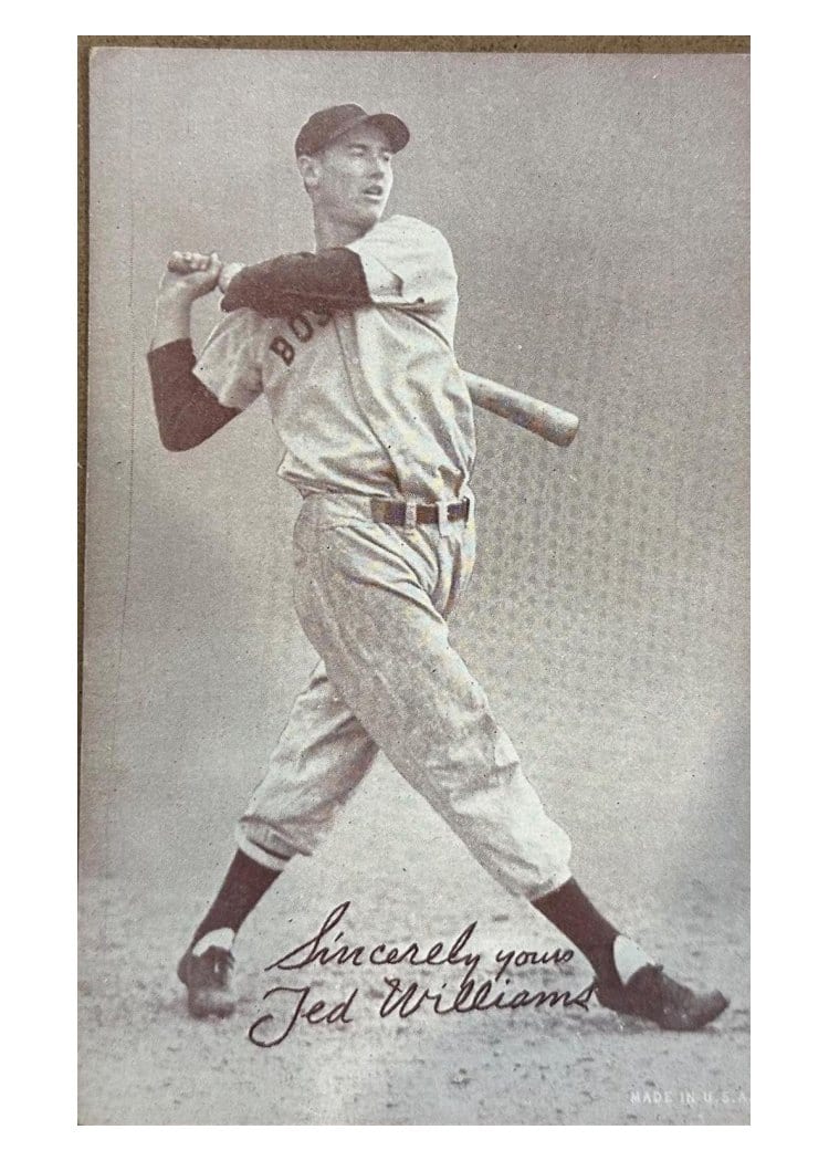 1939 Exhibits Salutation Ted Williams card