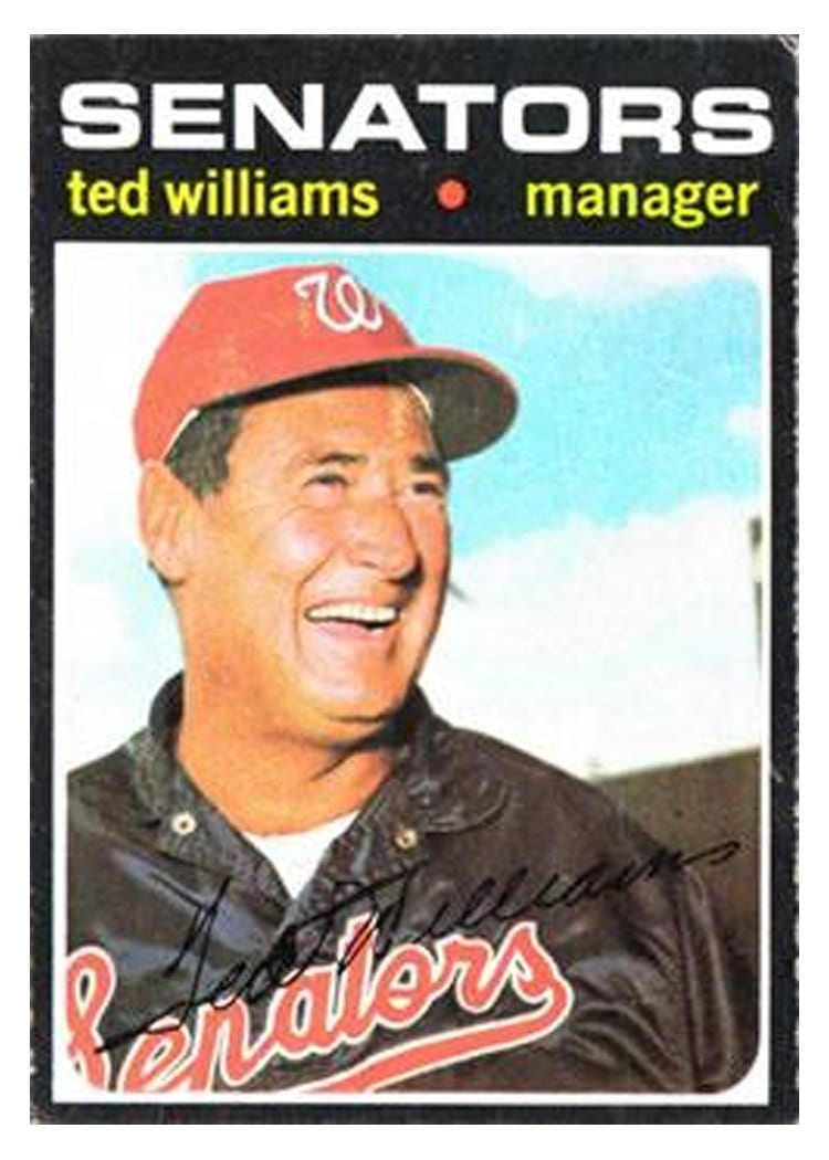 1971 Topps Ted Williams #380 card
