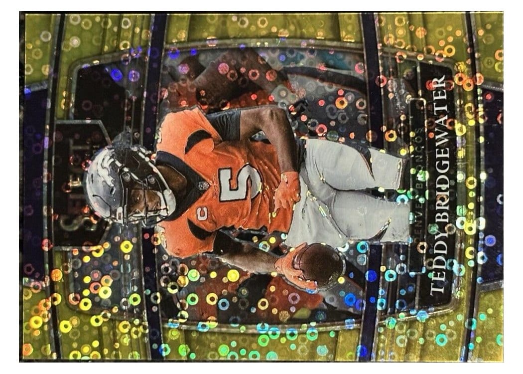 2021 Panini Select Base Set Teddy Bridgewater Gold Disco #12 card