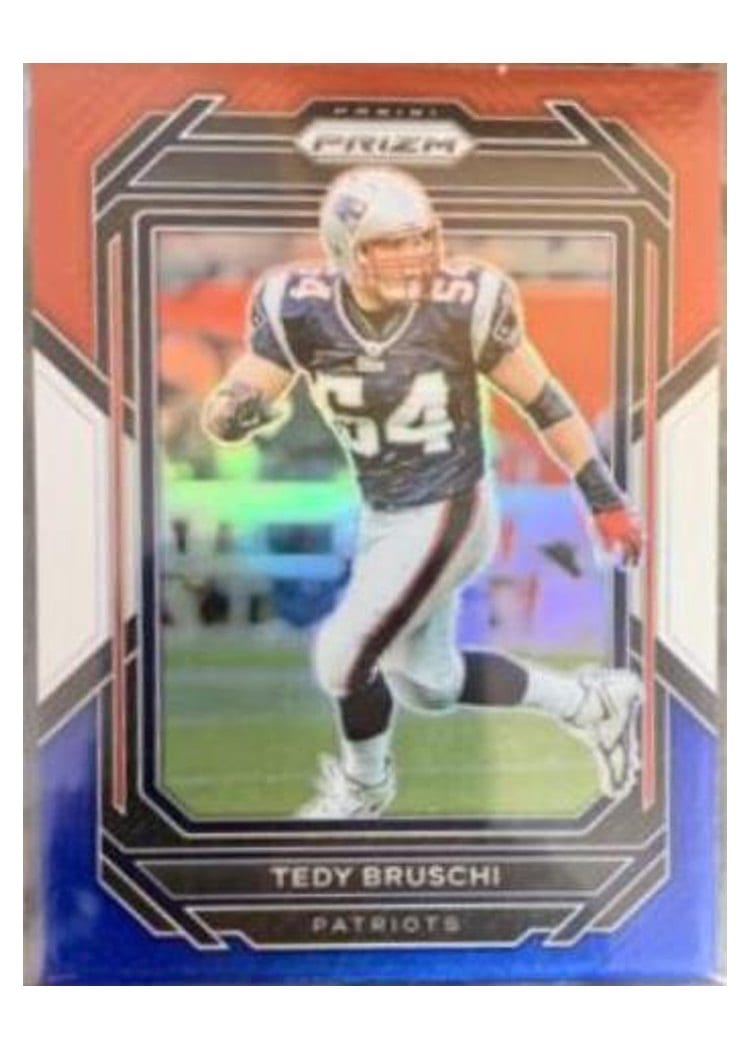 2022 Panini Prizm Base Set Tedy Bruschi Red White Blue #206 card