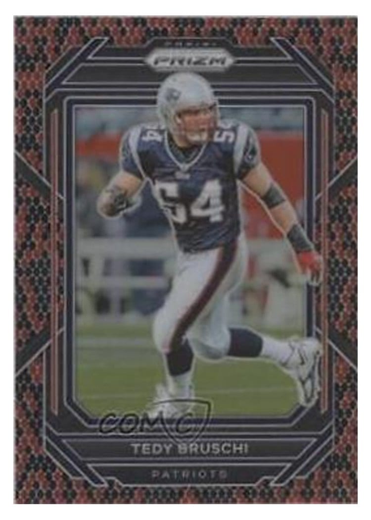 2022 Panini Prizm Base Set Tedy Bruschi #206 card