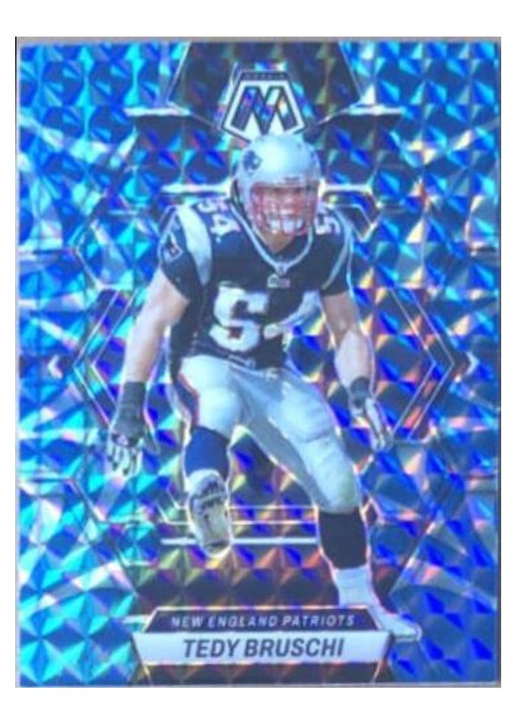 2023 Panini Mosaic Base Set Tedy Bruschi Reactive Blue #166 card