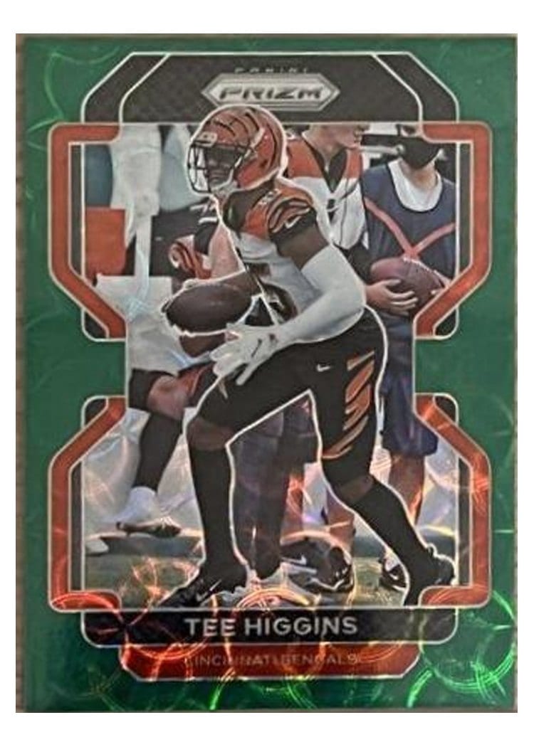 2021 Panini Prizm Base Set Tee Higgins Green Scope Prizm #271 card