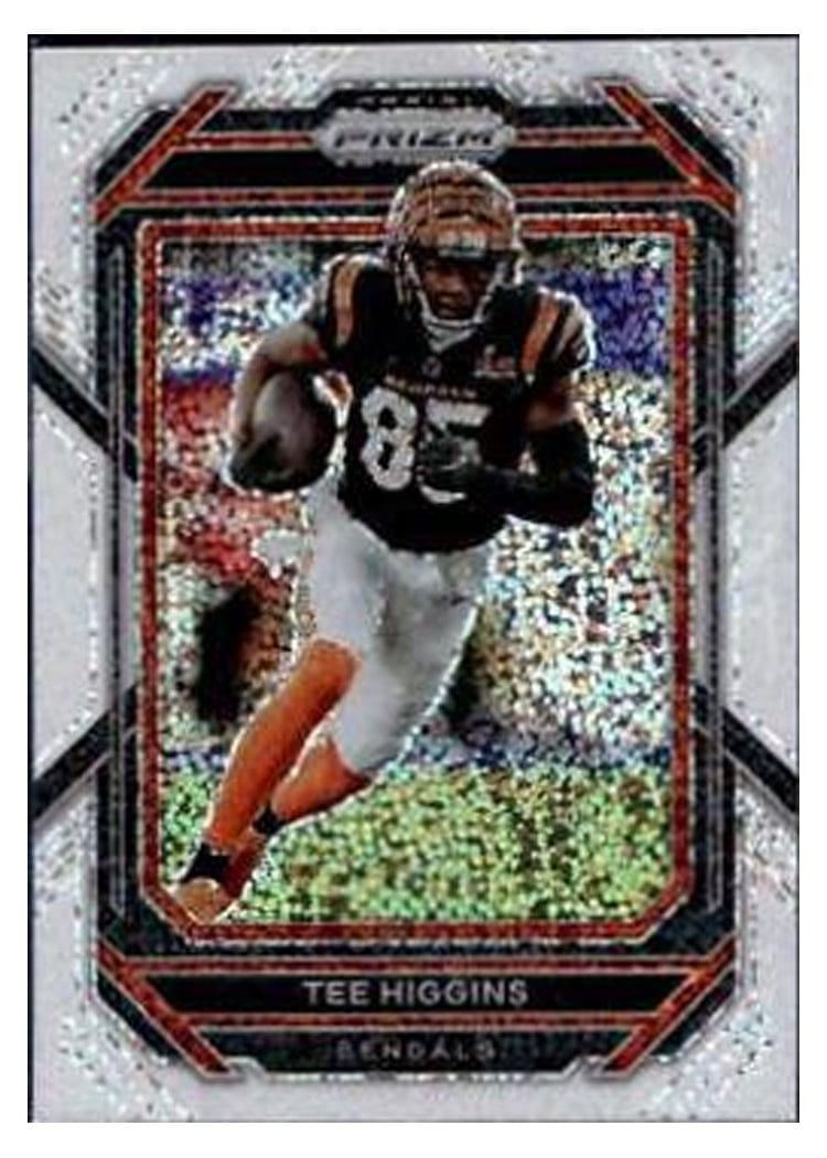 2022 Panini Prizm Base Set Tee Higgins White Sparkle #59 card