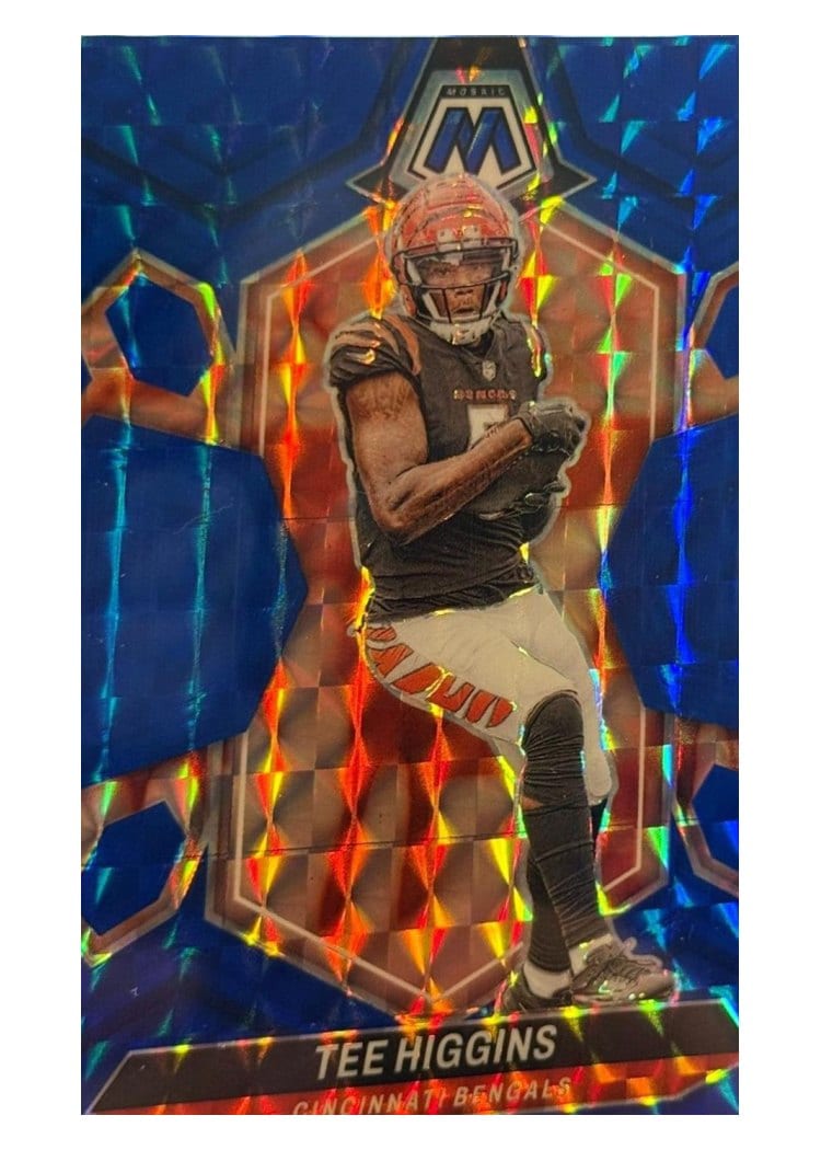 2024 Panini Mosaic Base Set Tee Higgins Blue #46 card