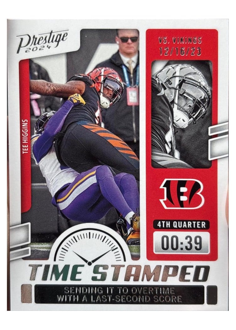 2024 Panini Prestige Time Stamped Tee Higgins #TS-THS card