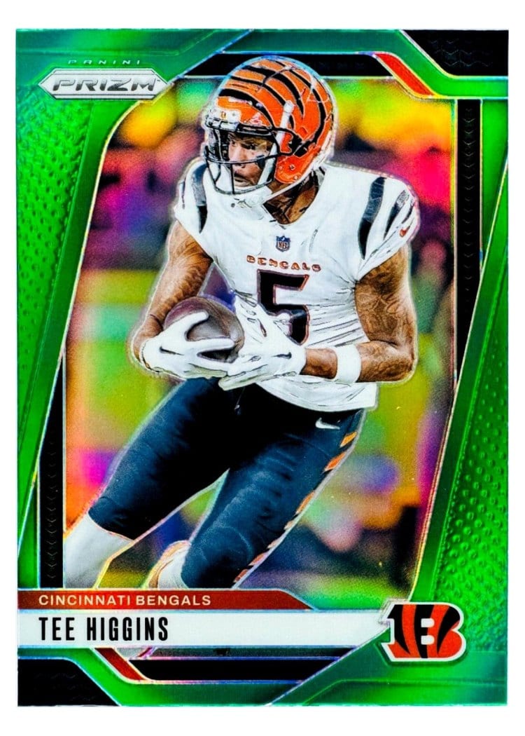 2024 Panini Prizm Base Set Tee Higgins Green #58 card