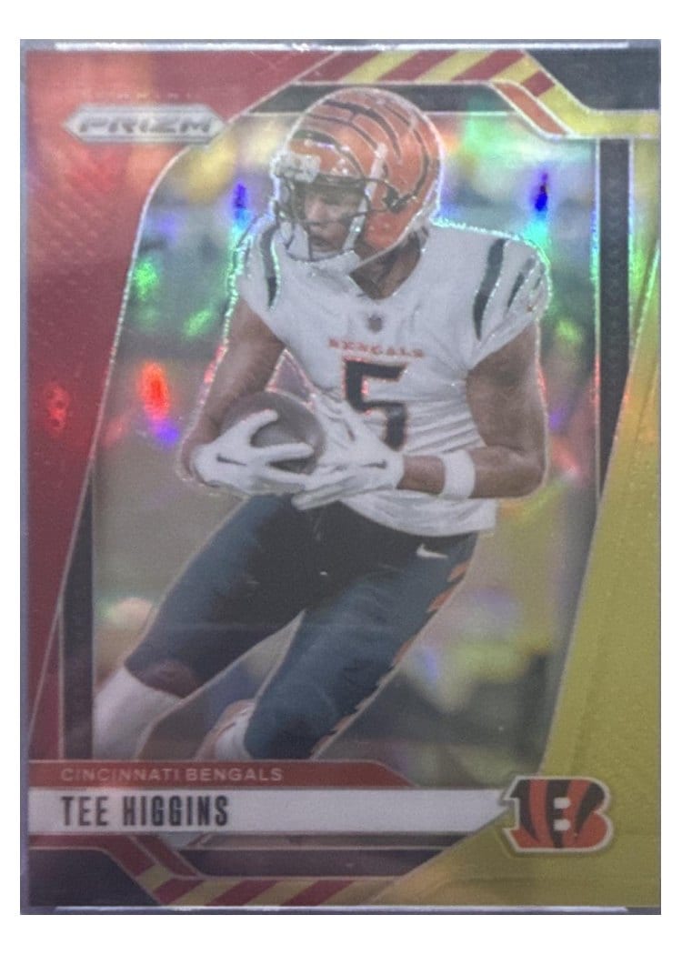 2024 Panini Prizm Base Set Tee Higgins Red Yellow #58 card