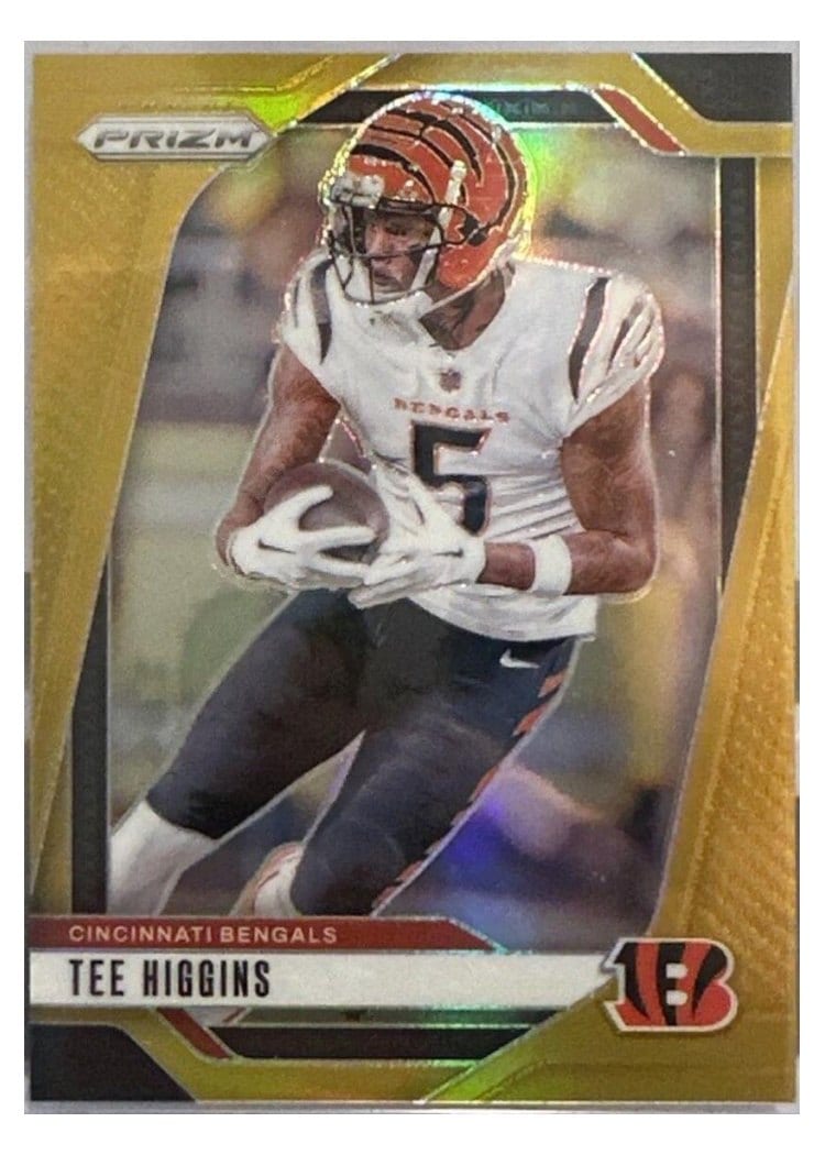 2024 Panini Prizm Base Set Tee Higgins Gold #58 card