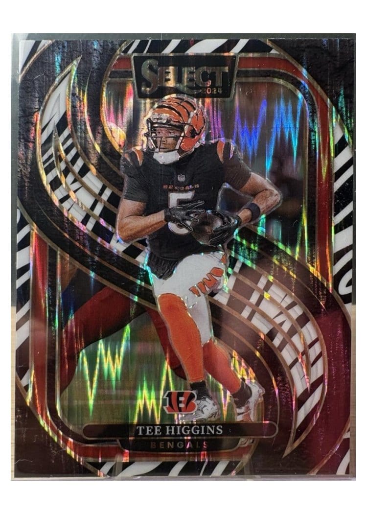 2024 Panini Select Base Set Tee Higgins Zebra Prizm Shock #193 card