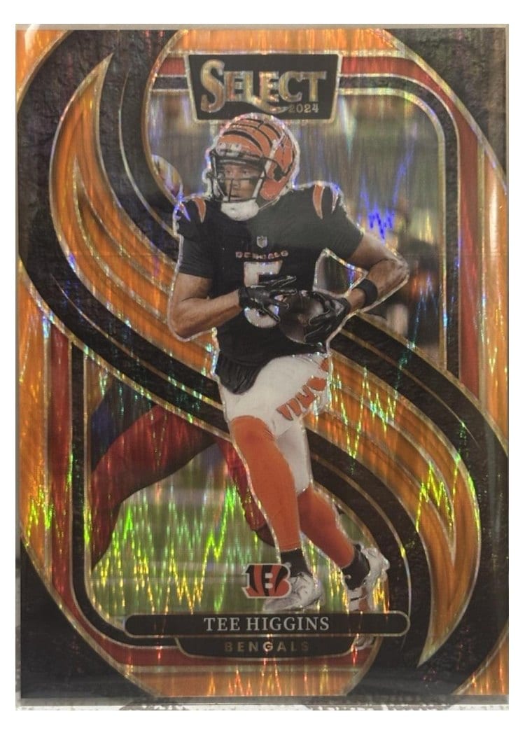2024 Panini Select Base Set Tee Higgins Orange Prizm Shock #193 card