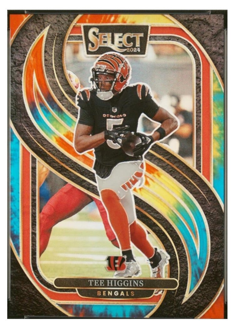 2024 Panini Select Base Set Tee Higgins Tie-Dye Prizm #193 card