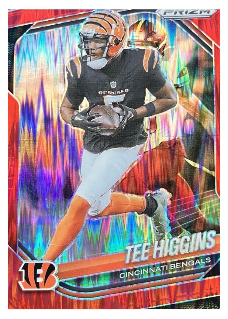 2025 Panini Prizm Base Set Tee Higgins Red Flash #13 card