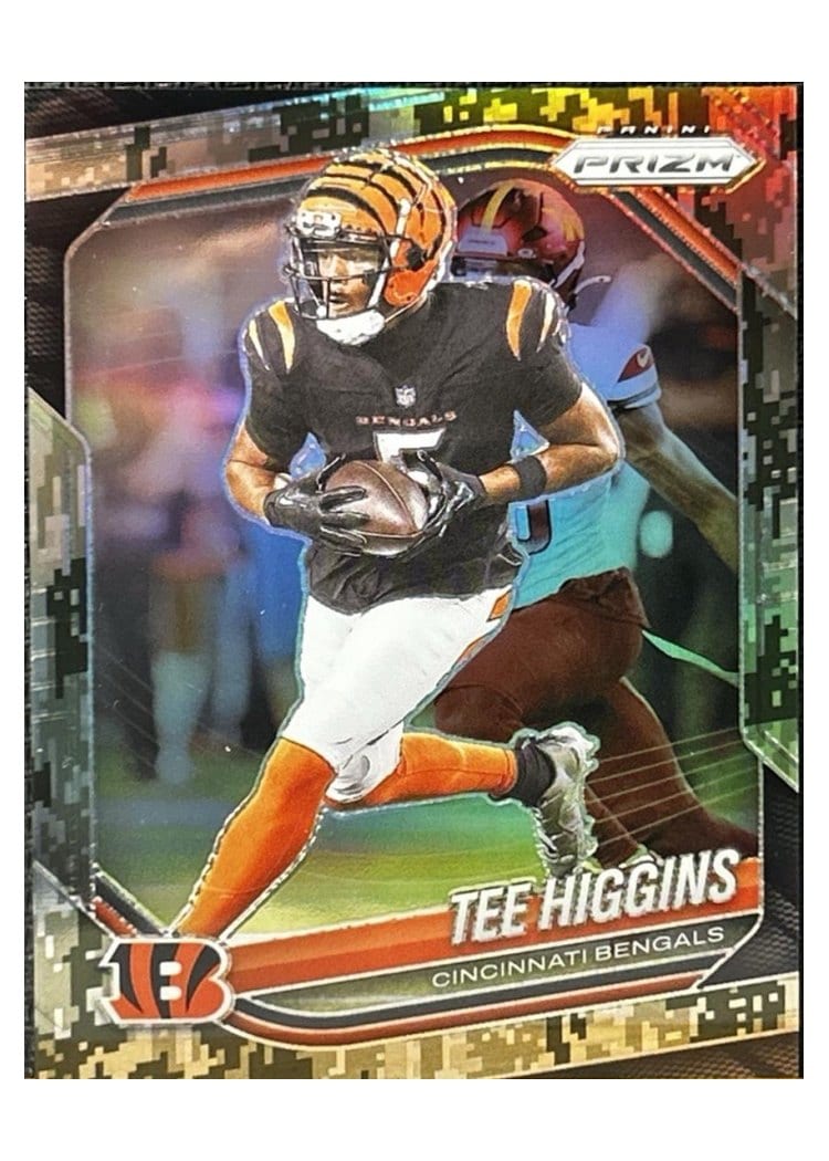 2025 Panini Prizm Base Set Tee Higgins Forest Camo #13 card