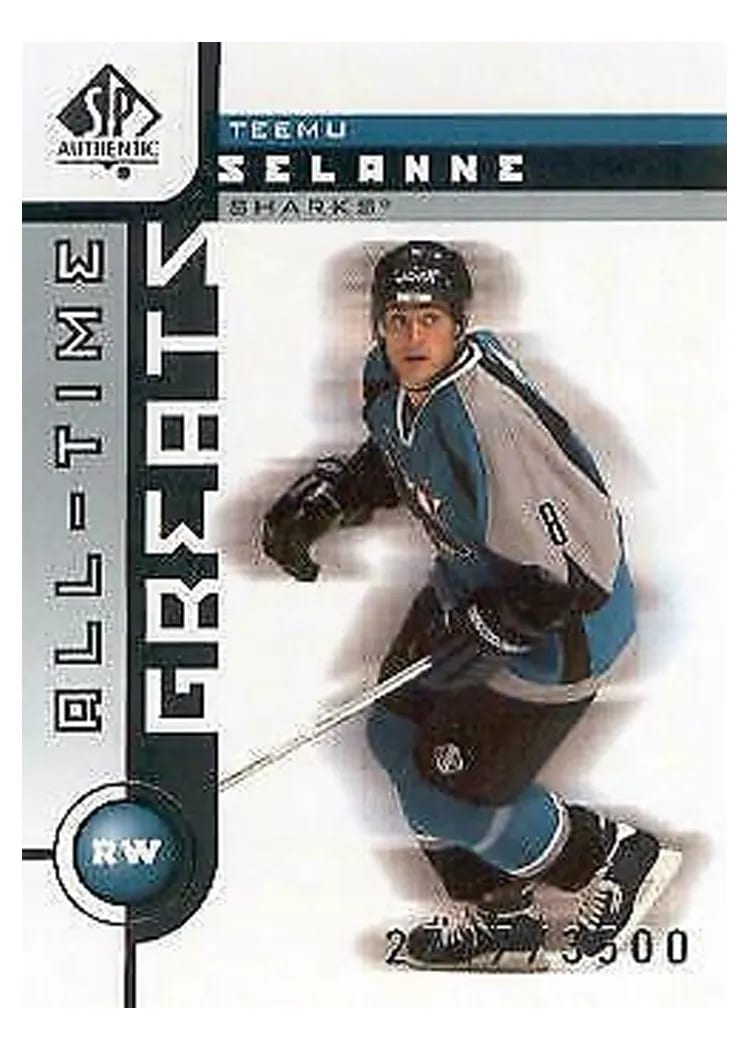 2001 SP Authentic Teemu Selanne #107 card