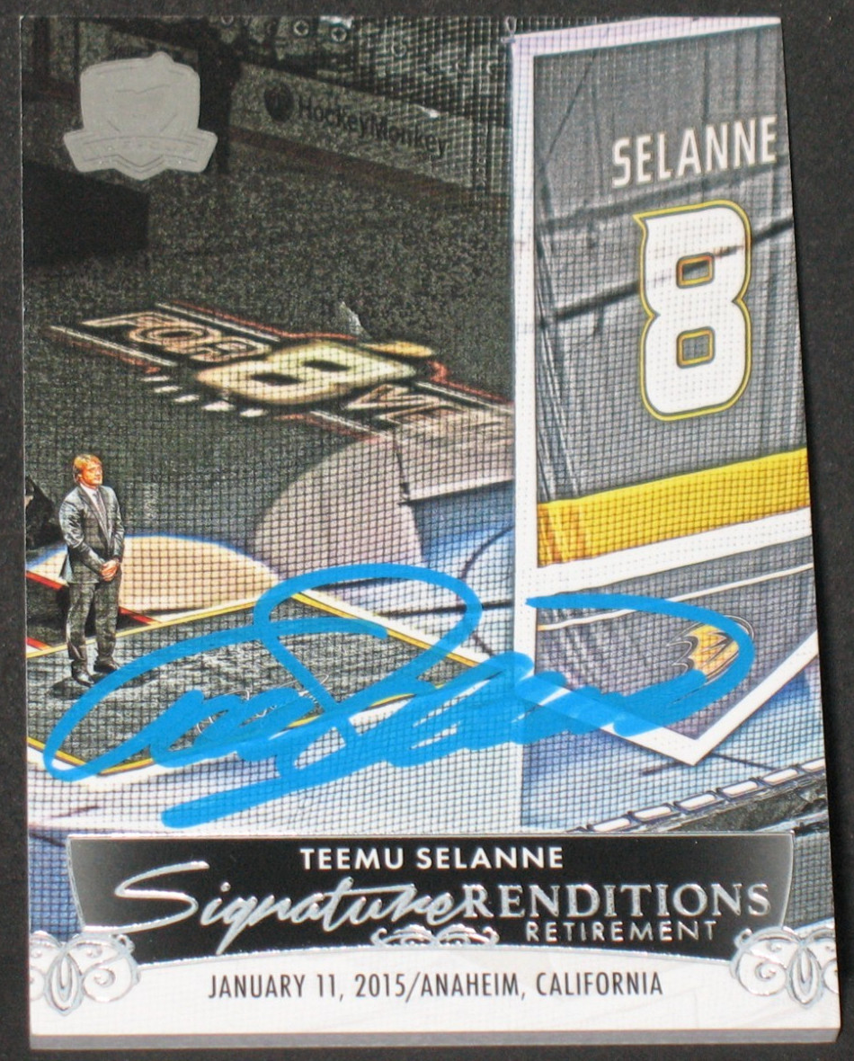 2024-25 Upper Deck The Cup Signature Renditions Retirement Teemu Selanne #SRR-TS card