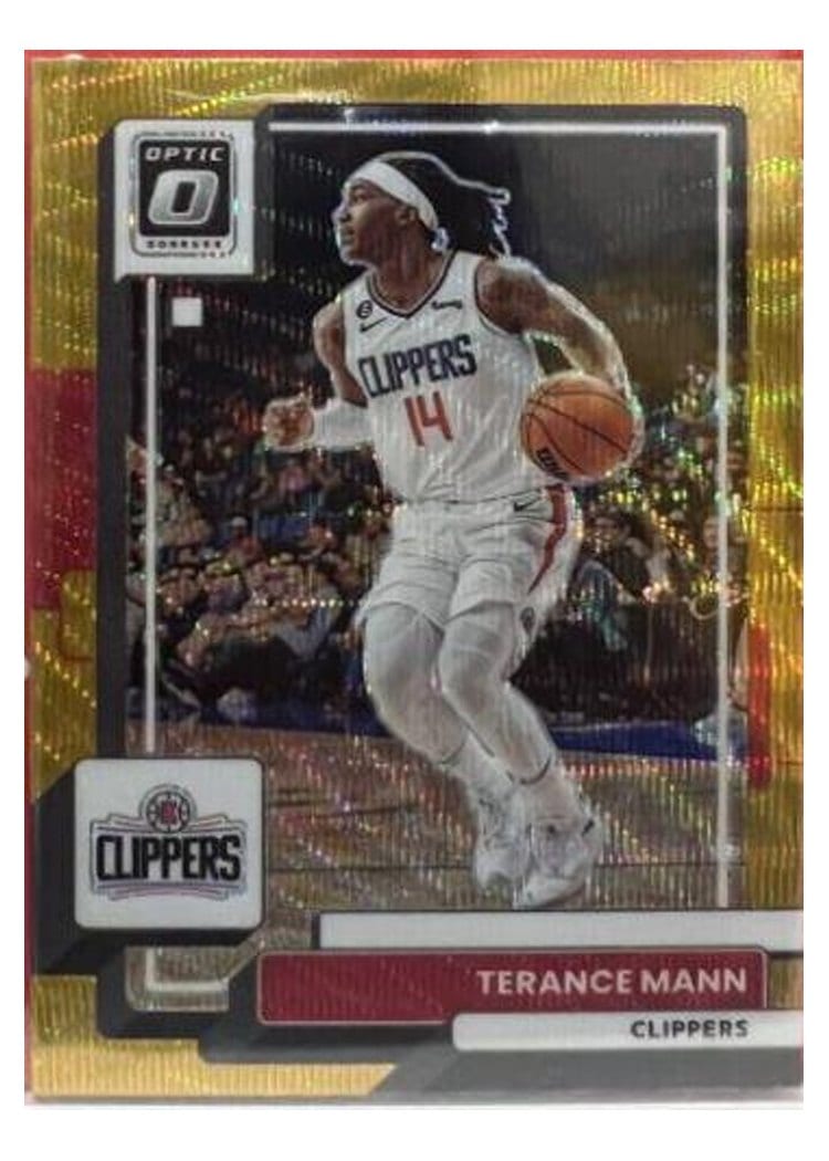 2022-23 Donruss Optic Base Set Terance Mann Gold Wave #120 card