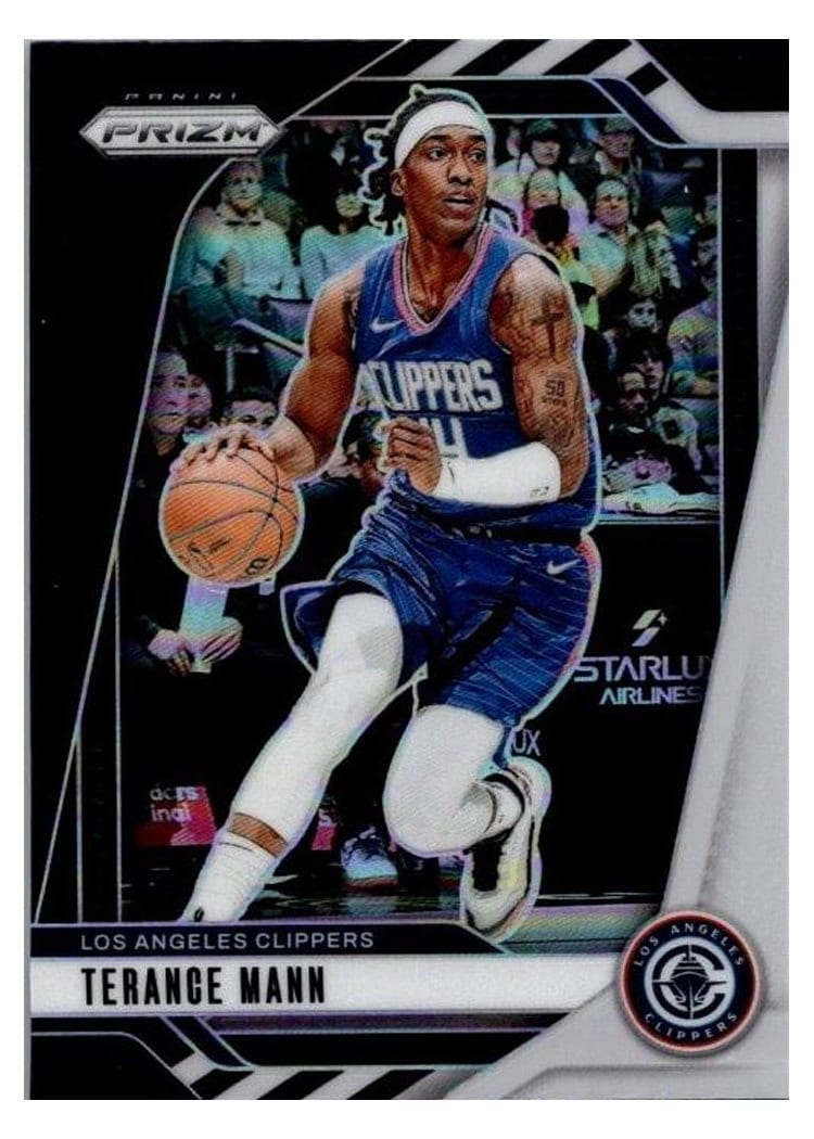 2024-25 Panini Prizm Base Set Terance Mann Black White #69 card