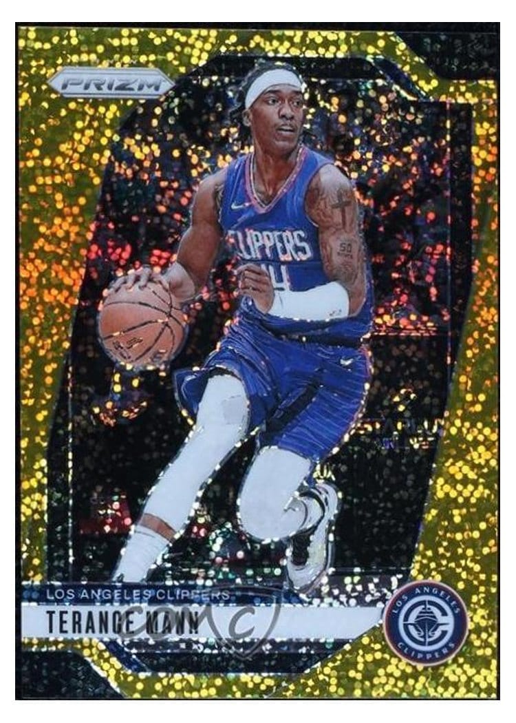 2024-25 Panini Prizm Base Set Terance Mann Gold Sparkle #69 card