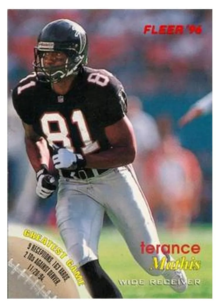 1996 Fleer Shell FACT Terance Mathis #66 card