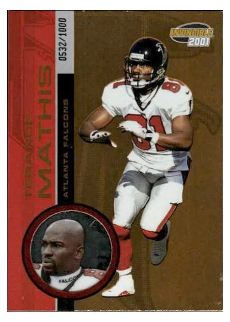 2001 Pacific Invincible Terance Mathis #13 card