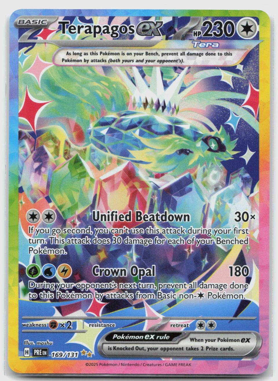 Terapagos ex Prismatic Evolutions card