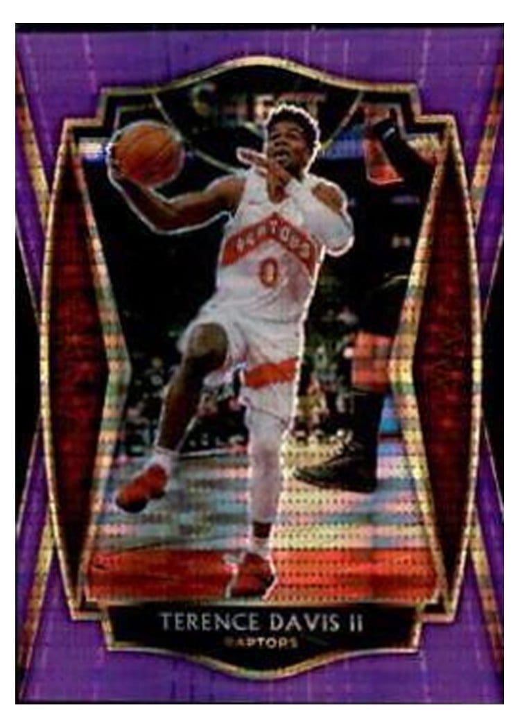 2020-21 Panini Select Base Set Terence Davis II Neon Purple Pulsar #125 card