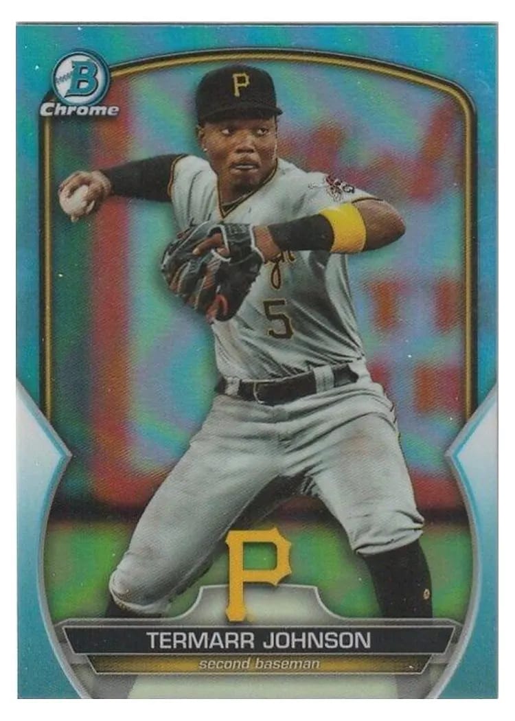 2023 Bowman Draft Chrome Termarr Johnson Sky Blue #BDC-65 card