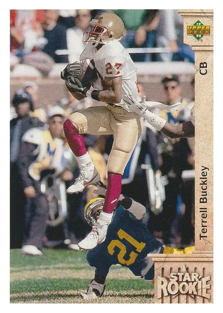 1992 Upper Deck Terrell Buckley #6 card
