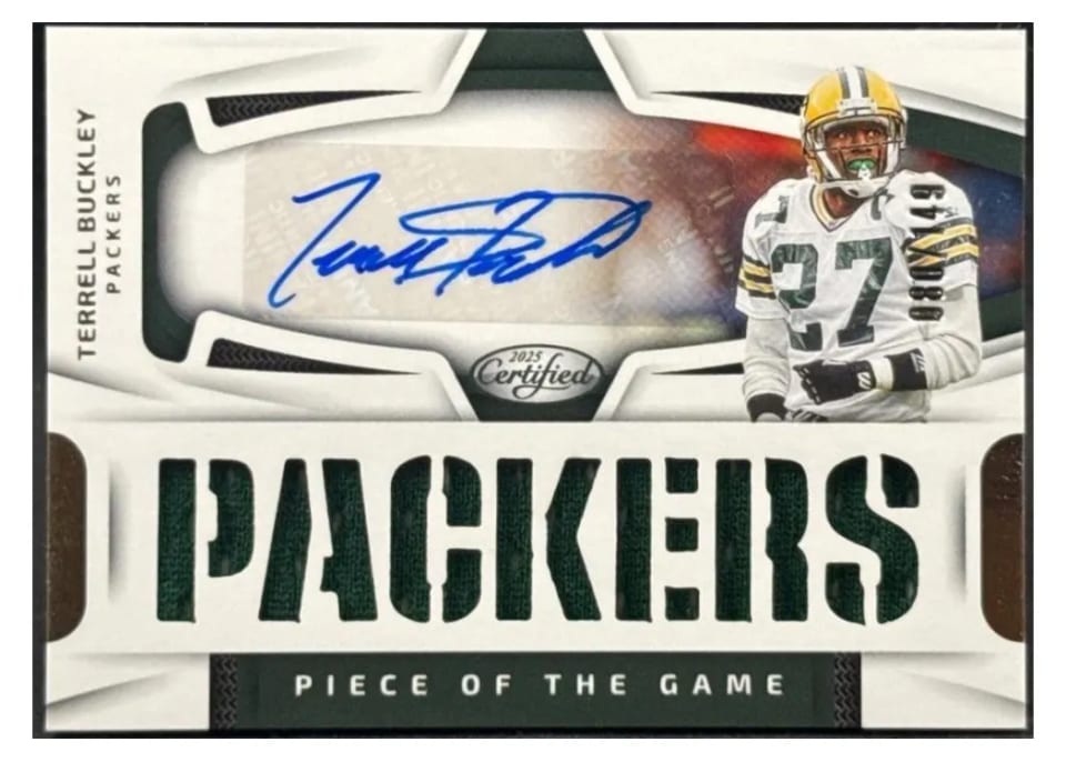 2025 Panini Certified Piece of the Game Signature Terrell Buckley #POGS-TBY card